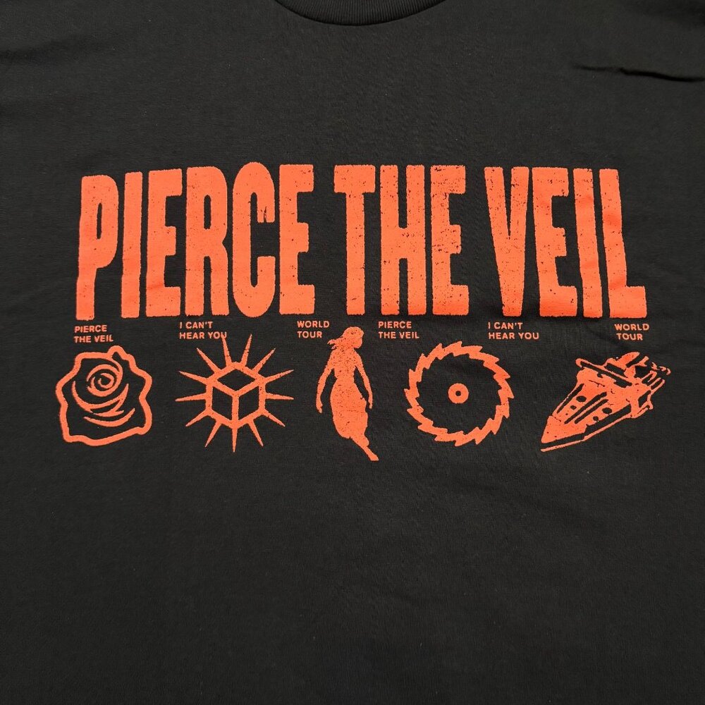 Pierce the Veil I Cant Hear You World Tour Emo Band Tee XL - Picture 2 of 4